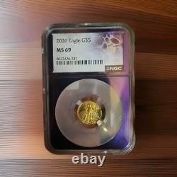 2026 American Gold Eagle $5 Modern Gold Business Strike W NGC MS69