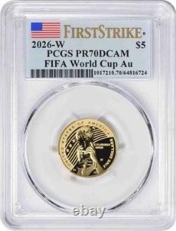 2026-W FIFA World CupT Au Commemorative $5 Gold PR70DCAM First Strike PCGS