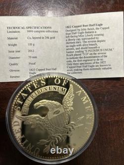 24K Gold-dipped Commemorative Medals From The American Mint With Collection Box