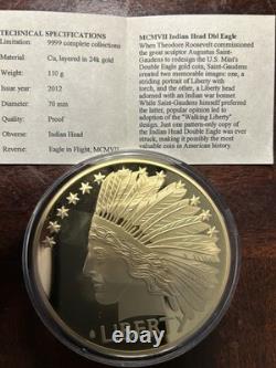 24K Gold-dipped Commemorative Medals From The American Mint With Collection Box