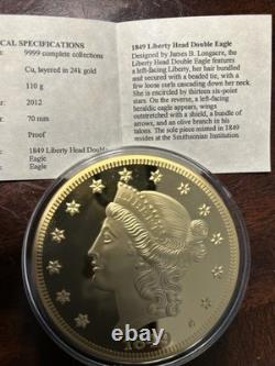 24K Gold-dipped Commemorative Medals From The American Mint With Collection Box