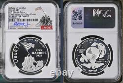 3 Coin Set 2025-W Proof $5 $1 50c US Marine Corps Gold Silver NGC PF70 FDI %