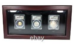 3 Piece Baseball HOF PCGS PR70 Signed Pete Rose Gold Silver Clad Half Coin