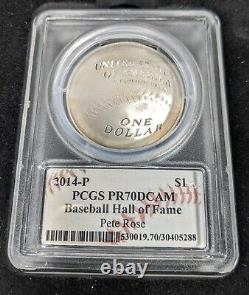 3 Piece Baseball HOF PCGS PR70 Signed Pete Rose Gold Silver Clad Half Coin