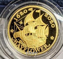 400th Anniversary of the Mayflower Voyage 2 Coin GOLD PROOF SET US MINT
