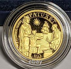 400th Anniversary of the Mayflower Voyage 2 Coin GOLD PROOF SET US MINT