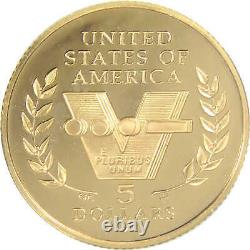 50th Anniversary of World War II Commemorative 1993 W Proof Gold $5