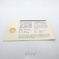 999 24k Gold China 10 Yuan You You Panda Medallion Coin 1989 Low Mintage Encased