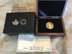 99.999% Pure Gold Enameled Coin Singing Moon Mask Mintage 300 (2015)