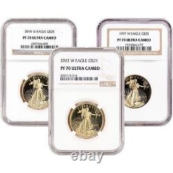 American Gold Eagle Coin Proof 1/2 oz $25 NGC PF70 Random Date and Label