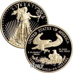 American Gold Eagle Coin Proof 1/2 oz $25 NGC PF70 Random Date and Label