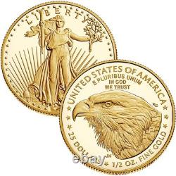 American Gold Eagle Coin Proof 1/2 oz $25 NGC PF70 Random Date and Label