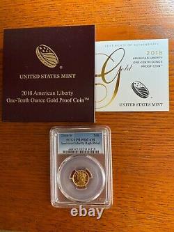 American Liberty One-Tenth Ounce 2018 Gold Proof Coin PCGS PR69
