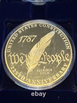 American Mint Charters Of Freedom Set Commemorative 70mm Coins 24K Plated