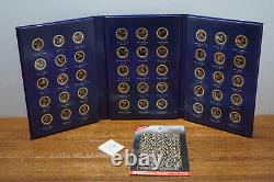American Mint U. S. Presidents in Color Commemorative Coin Set 24k Gold Layered