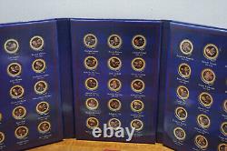 American Mint U. S. Presidents in Color Commemorative Coin Set 24k Gold Layered
