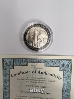 American Spirit Commemorative Coin, We Will Never Forget 24k Only 5000 Minted