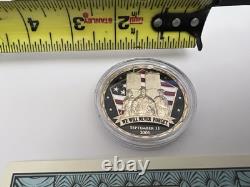 American Spirit Commemorative Coin, We Will Never Forget 24k Only 5000 Minted