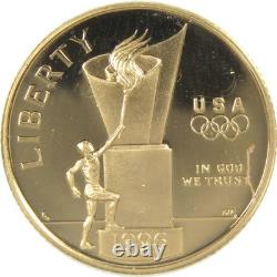 Atlanta Olympic Games Cauldron Commemorative 1996 W Proof Gold $5