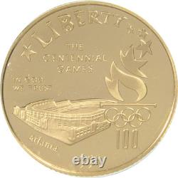 Atlanta Olympic Games Stadium Commemorative 1995 W Proof Gold $5