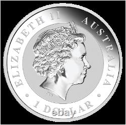 Australian Gilt Gilded 2018 Kangaroo Proof Silver 1 oz Dollar $1 Coin Australia