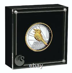 Australian Kookaburra 2oz High Relief Silver Proof Coin 24K Gilded 2020