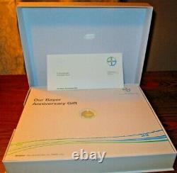 Bayer 150 Years Anniversary Commemorative 585 Gold 415 Silver 7.25g Coin withbook