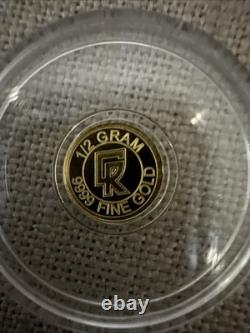 Beautiful 1/2 Gram solid gold coins Clean Rips