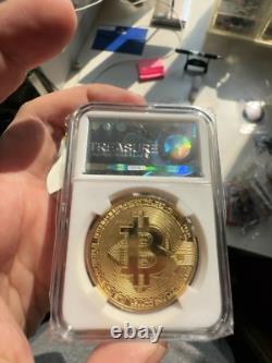 Bitcoin Commemorative Coin 1 oz Collector Gold BTC Crypto Bullion Cryptocurrency