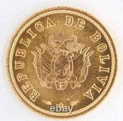 Bolivia 1952 7 Gramos Commemorative. 900 Fine Gold Coin Round Bullion X# 11