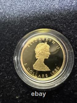 Canada 1989 Commemorative Maple Set 1/10th Gold, 1/10th Platinum & 1 oz Silver