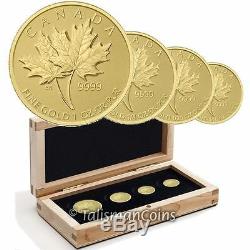 Canada 2013 Pure Gold Maple Leaf 4 Coin GML Fractional Set MINTAGE 600