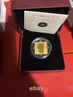 Canada $3 Square Gold Commemorative Coins 2010-2011 Ferret Owl Bear Orca