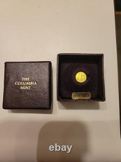 Columbia Mint St Gaudens 24k. 999 Fine Gold Commemorative Coin? Gem