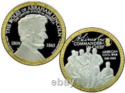 Commander In Chief Abraham Lincoln Commemorative Coin Proof Value $139.95