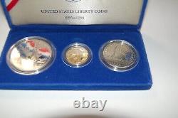 Commemorative Set Of Gold And Silver Coins 1986 Liberty