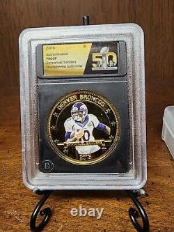 Denver Broncos Super Bowl 50 Champions Commemorative Gold Coin Set Rare Complete