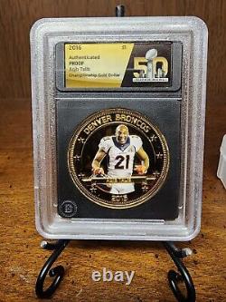 Denver Broncos Super Bowl 50 Champions Commemorative Gold Coin Set Rare Complete