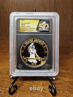 Denver Broncos Super Bowl 50 Champions Commemorative Gold Coin Set Rare Complete