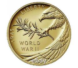 End of World War II 75th Anniversary 24 Karat Gold Coin 1/2 oz. 20XG SEALED