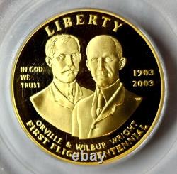 Exquisite 2003-w $10 Gold First Flight Pcgs Proof Pr-70 Dcam, Wright Brothers