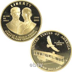 First Flight Centennial Commemorative 2003 W Proof Gold $10 Coin