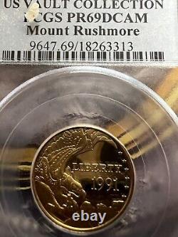 GOLD 1991-W Mount Rushmore Commemorative $5 Gold PR69DCAM PCGS