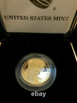 GOLD 2016 Mark Twain $5 Commemorative Coin Proof With Box & COA 1/4 Ounce (Oz)