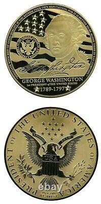 George Washington Crystal-inlaid Jumbo Commemorative Coin Proof $199.95
