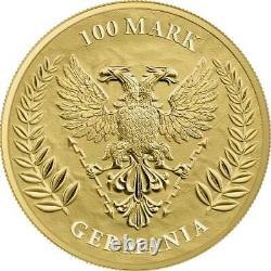 Germania 2020 Bu 5 Mark 1 Oz Pure Gold. 9999 Round Coin Box And Coa