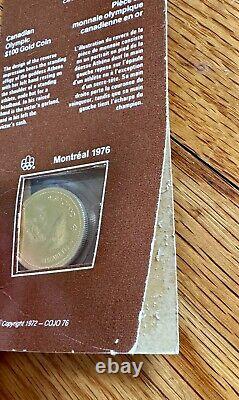 Gold $100 Canadian 1/4 Ounce Montreal Olympic 14K Coin 1976