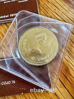 Gold $100 Canadian 1/4 Ounce Montreal Olympic 14K Coin 1976