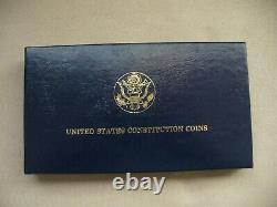 Gold & Silver 1987 -s. $5 U S A. Constitution 2 Coin Proof Set