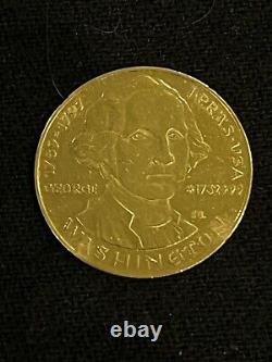 Gold commemorative coin. 90 George Washington 3 grams Bicentennial medal